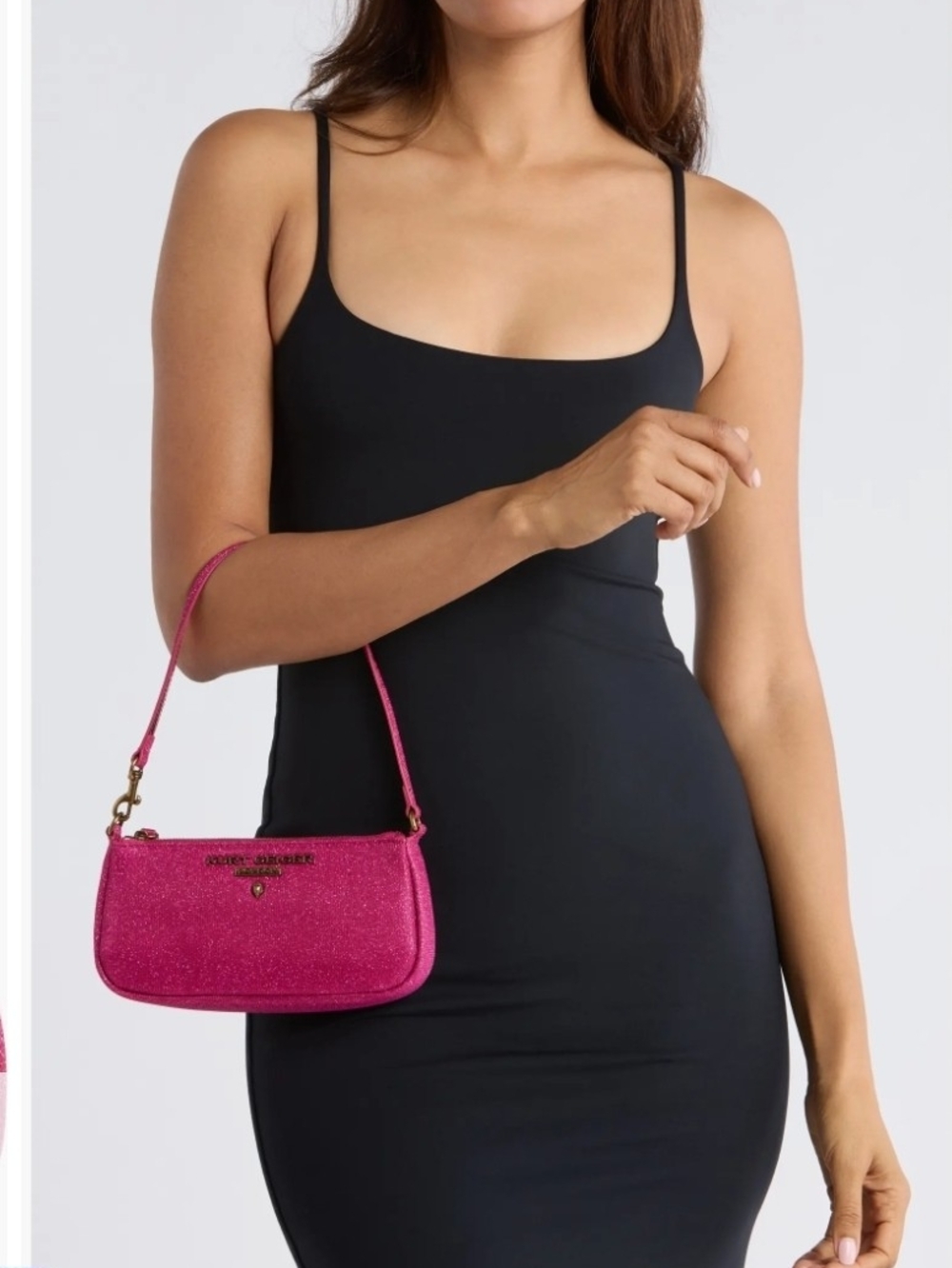 Kurt Geiger Glitter Small Shoulder Bag in Bright Pink